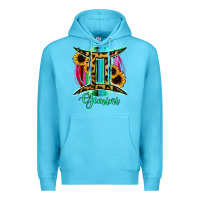 Ocean Blue Gemini Premium Hoodie - RanaPortraitStore