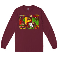 Burgundy licensed practical nurse Long Sleeve Tee - Zillion Design Studio