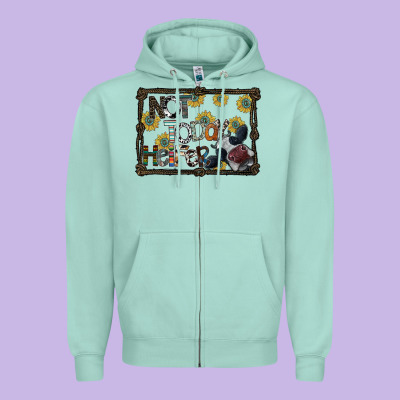 Not Today Heifer Zipper Hoodie Designed By Sublimationcraftshop
