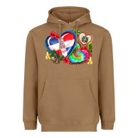 Toasted Coconut western leopard  dominican republic  hearts Heavyweight Hoodie - AdoDesignShop