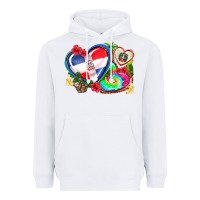 White western leopard  dominican republic  hearts Heavyweight Hoodie - AdoDesignShop
