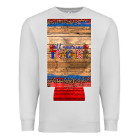 Dove Grey all american teacher 12 oz slim can cooler Premium Sweatshirt - Artiststas