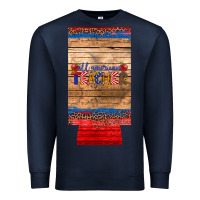 Navy all american teacher 12 oz slim can cooler Premium Sweatshirt - Artiststas