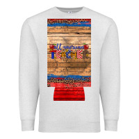 Oatmeal Heather all american teacher 12 oz slim can cooler Premium Sweatshirt - Artiststas