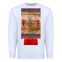 White all american teacher 12 oz slim can cooler Premium Sweatshirt - Artiststas
