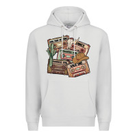 Dove Grey 90s country cassette tapes Premium Hoodie - MaliasSmallBusiness