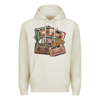 Oatmeal Heather 90s country cassette tapes Premium Hoodie - MaliasSmallBusiness