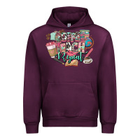 Mauve Wine coffee teach repeat teacher Urban Hoodie - NancyCooperArtShop
