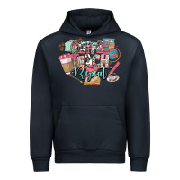 Navy coffee teach repeat teacher Urban Hoodie - NancyCooperArtShop