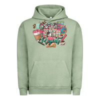 Pigment Oil Green coffee teach repeat teacher Urban Hoodie - NancyCooperArtShop
