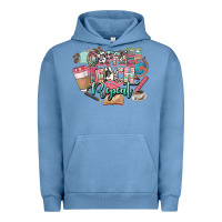 Pigment Pebble Blue coffee teach repeat teacher Urban Hoodie - NancyCooperArtShop