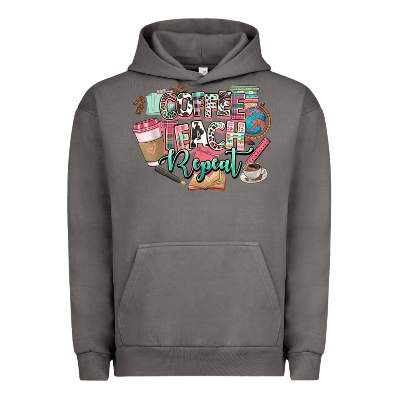 Coffee Teach Repeat Teacher Urban Hoodie by NancyCooperArtShop | Teevron