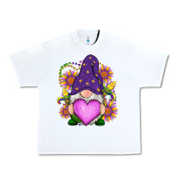 White Mardi Gras gnome Urban Heavy Tee - RanaPortraitStore