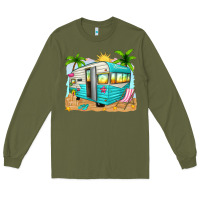 Army Green summer caravan Long Sleeve Tee - texasbilliewilder