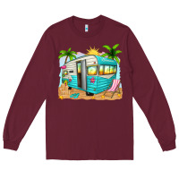 Burgundy summer caravan Long Sleeve Tee - texasbilliewilder