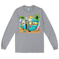 Heather Grey summer caravan Long Sleeve Tee - texasbilliewilder