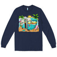 Navy summer caravan Long Sleeve Tee - texasbilliewilder