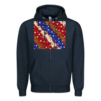 Navy 4th of July USA flag leopard cowhide 20oz tumbler Zipper Hoodie - Neo Western