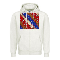 Oatmeal Heather 4th of July USA flag leopard cowhide 20oz tumbler Zipper Hoodie - Neo Western