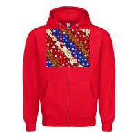 Red 4th of July USA flag leopard cowhide 20oz tumbler Zipper Hoodie - Neo Western