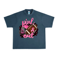 Midnight Navy Pink Out Football Urban Heavy Tee - BarkalooDesign