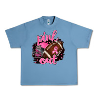 Pebble Blue Pink Out Football Urban Heavy Tee - BarkalooDesign