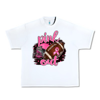 White Pink Out Football Urban Heavy Tee - BarkalooDesign