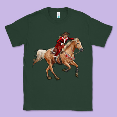 Christmas Cowgirl Classic Tee Designed By Ranaportraitstore