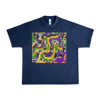 Navy Mardi Gras Cowhide Urban Heavy Tee - RanaPortraitStore
