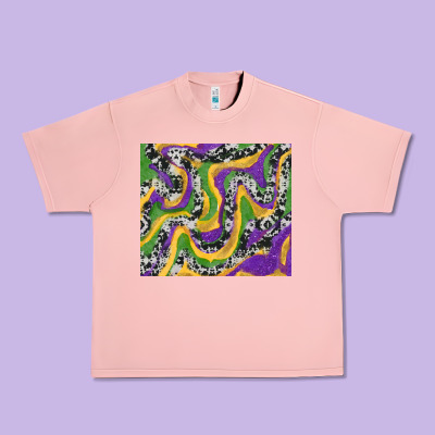 Mardi Gras Cowhide Urban Heavy Tee Designed By Ranaportraitstore