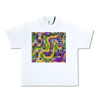 White Mardi Gras Cowhide Urban Heavy Tee - RanaPortraitStore