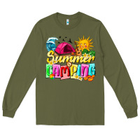Army Green summer camping Long Sleeve Tee - texasbilliewilder