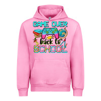 Fuchsia Pink game over back to school Urban Hoodie - NancyCooperArtShop