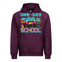 Mauve Wine game over back to school Urban Hoodie - NancyCooperArtShop