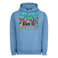 Pigment Pebble Blue game over back to school Urban Hoodie - NancyCooperArtShop