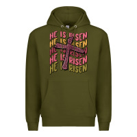 Army Green he is risen Premium Hoodie - MaliasSmallBusiness