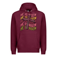 Burgundy he is risen Premium Hoodie - MaliasSmallBusiness