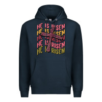Navy he is risen Premium Hoodie - MaliasSmallBusiness