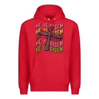 Red he is risen Premium Hoodie - MaliasSmallBusiness