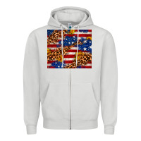 Dove Grey 4th of July USA flag leopard sunflower 20oz tumble Zipper Hoodie - Neo Western