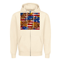Sandshell 4th of July USA flag leopard sunflower 20oz tumble Zipper Hoodie - Neo Western