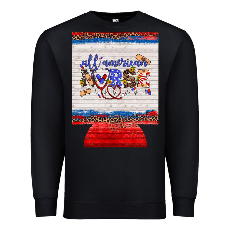 All American Nurse 12 Oz Regular Can Cooler Premium Sweatshirt by Artiststas | Teevron