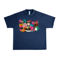 Navy But first cafecito y chismecito Urban Heavy Tee - RanaPortraitStore