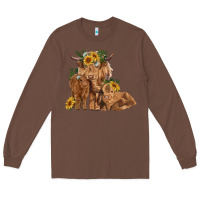 Chestnut highland cow family Long Sleeve Tee - RanaPortraitStore