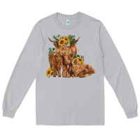 Moon Dust highland cow family Long Sleeve Tee - RanaPortraitStore