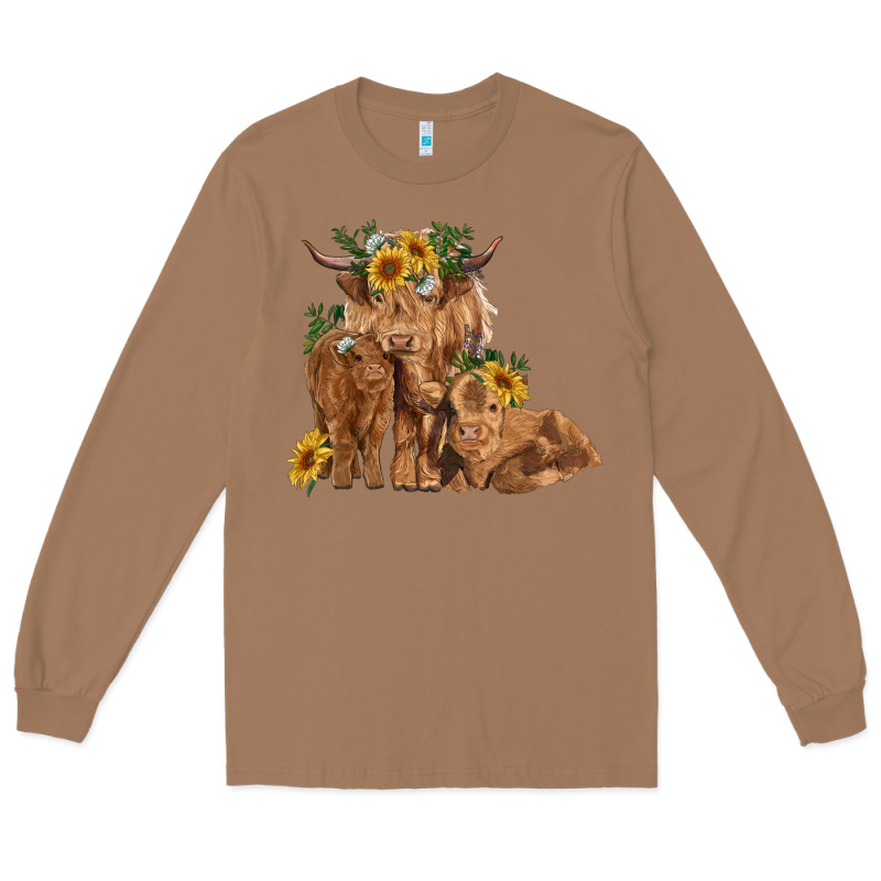Highland Cow Family Long Sleeve Tee by RanaPortraitStore | Teevron