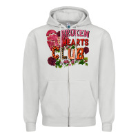 Broken Heart Club Zipper Hoodie | Teevron