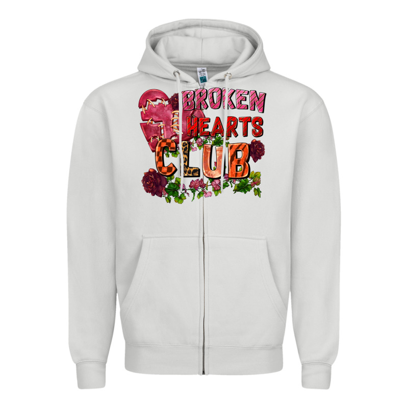 Broken Heart Club Zipper Hoodie by FaDigitalArtStudio | Teevron