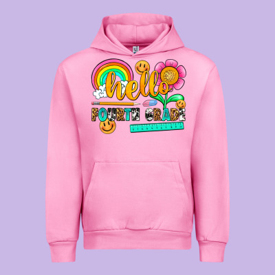 Hello Fourth Grade Urban Hoodie Designed By Nancycooperartshop