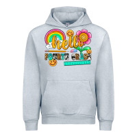 Heather Grey hello fourth grade Urban Hoodie - NancyCooperArtShop